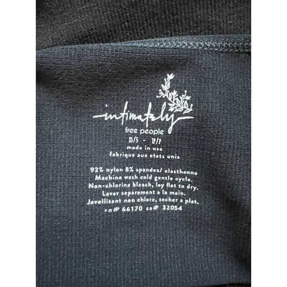 FREE PEOPLE INTIMATELY SEAMLESS SOLSITICE BODYSUIT BLACK, LACE TOP, BOHO, FEMINI - Picture 10 of 10